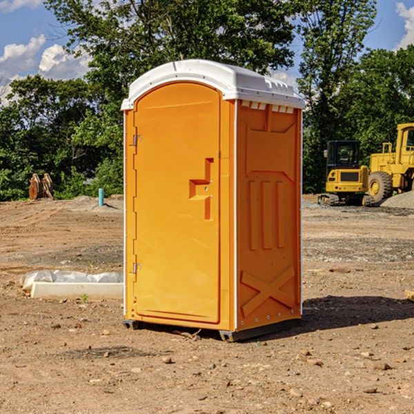 how often are the portable restrooms cleaned and serviced during a rental period in Cuyahoga Falls Ohio